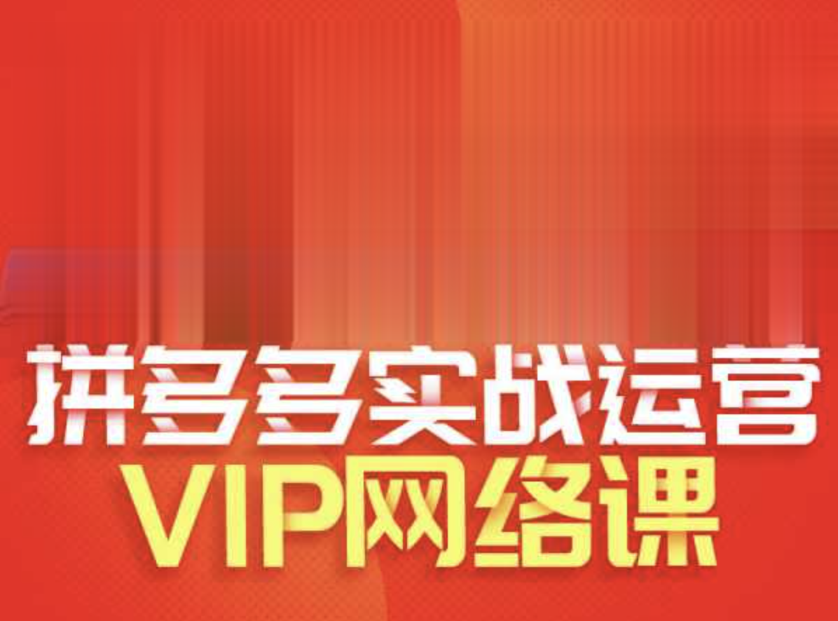 推易拼多多VIP全套直播课程，拼多多店铺实操玩法+实战玩法选款内功+直通车高阶等