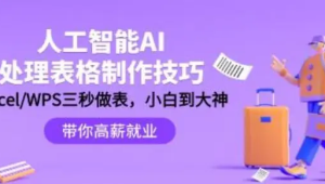 人工智能-AI处理表格制作技巧：ExcelWPS三秒做表，大神到小白