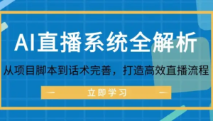 AI直播系统全解析：从项目脚本到话术完善，打造高效直播流程