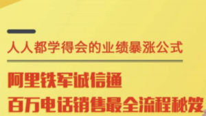 程序员转行 阿里电话销售实战 百万业绩精髓