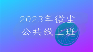 2023年微尘公共线上班